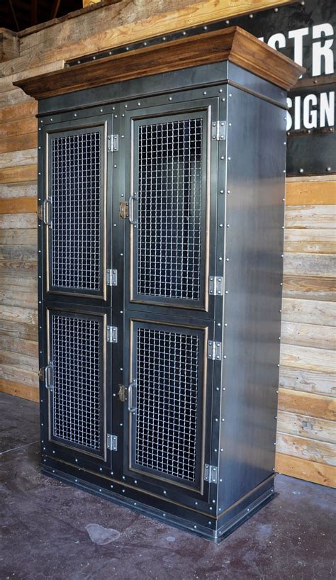 industrial steel cabinet vintage|industrial style storage cabinets.